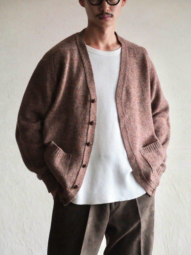 1970~80's Vintage LORDJEFF
Shetland Wool Knit Cardigan, Made in USA.