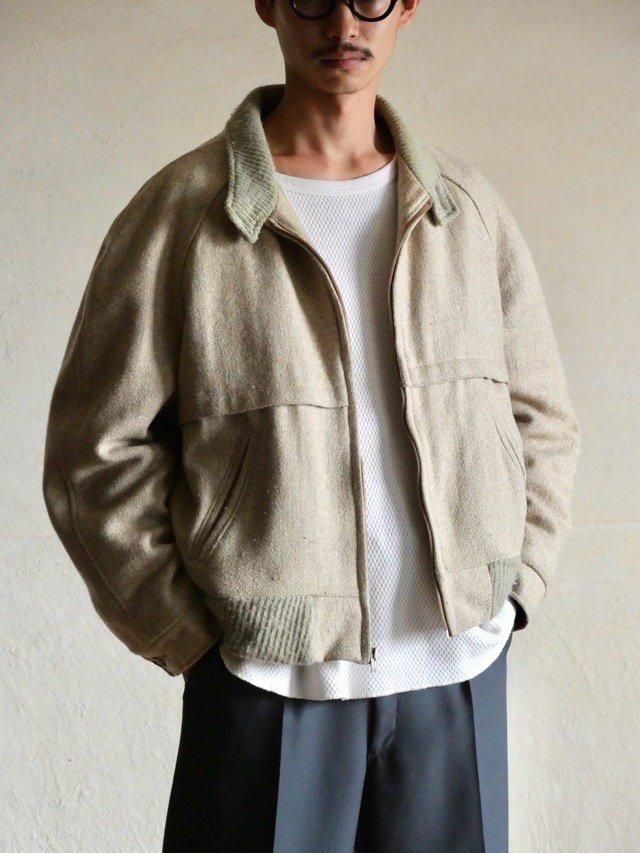 1970~80's Vintage Royal Knight Wool&Boa Blouson