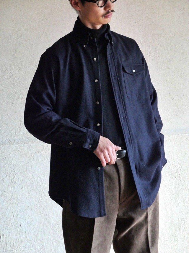 1990's RalphLauren "CREEK" Wool Flannel B.D.Shirt