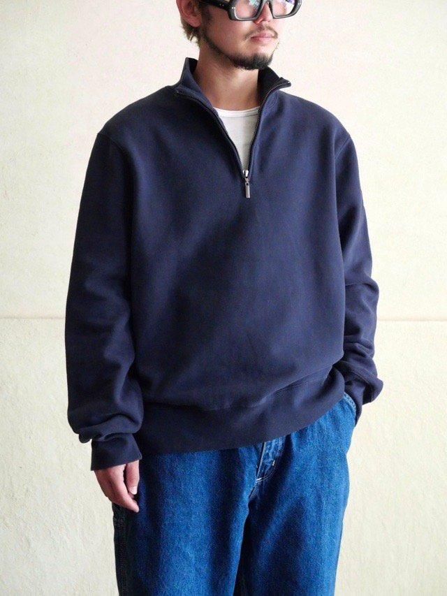 1990's RalphLauren Navy Half-zip Sweat