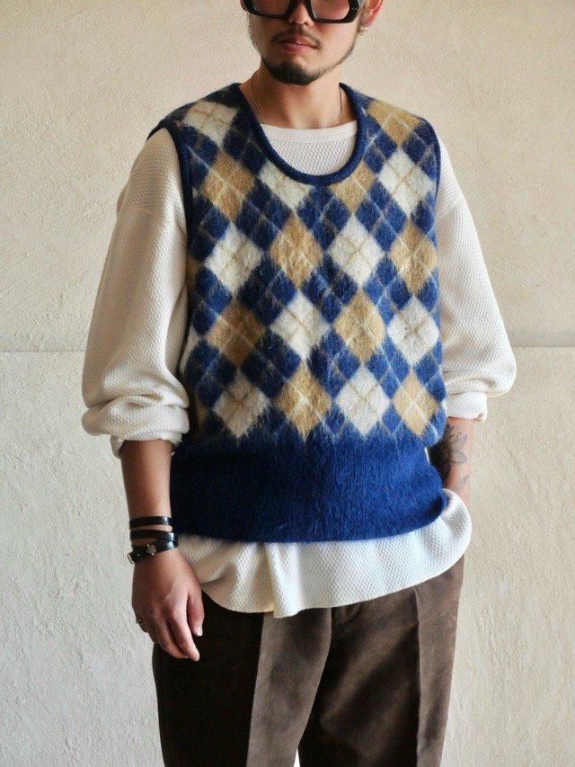 1970's Vintage Sears 65%Wool & 35%Mohair Knit Vest