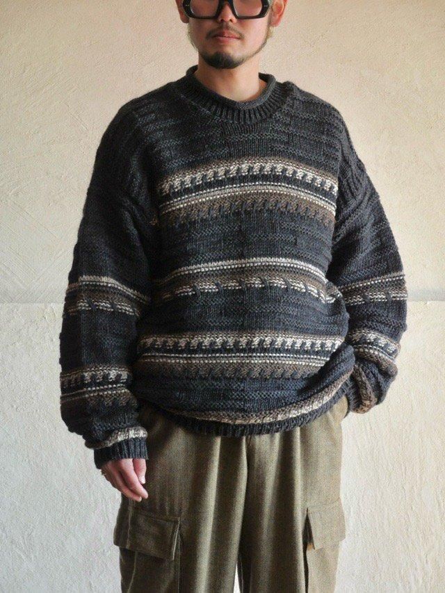 CERTIC COUNTRY 3D Border Irish Knit Sweater