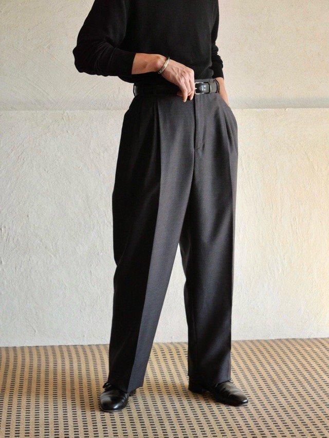 00's Zanella Wool Karsey 4tucks Trousers