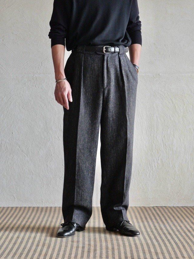 1990's Vintage BADUINO Wool 2tucks Trousers - Vintage & Archive 1990's Vintage BADUINO Wool 2tucks Trousers - Vintage & Archive