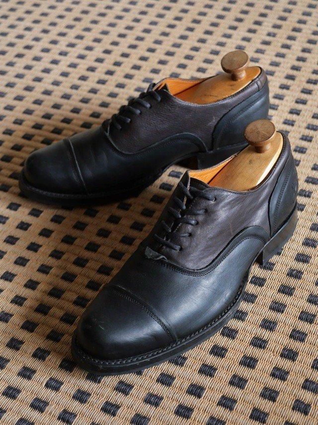 1990's JOHN FLUEVOG Oiled Leather 2tone Shoes
