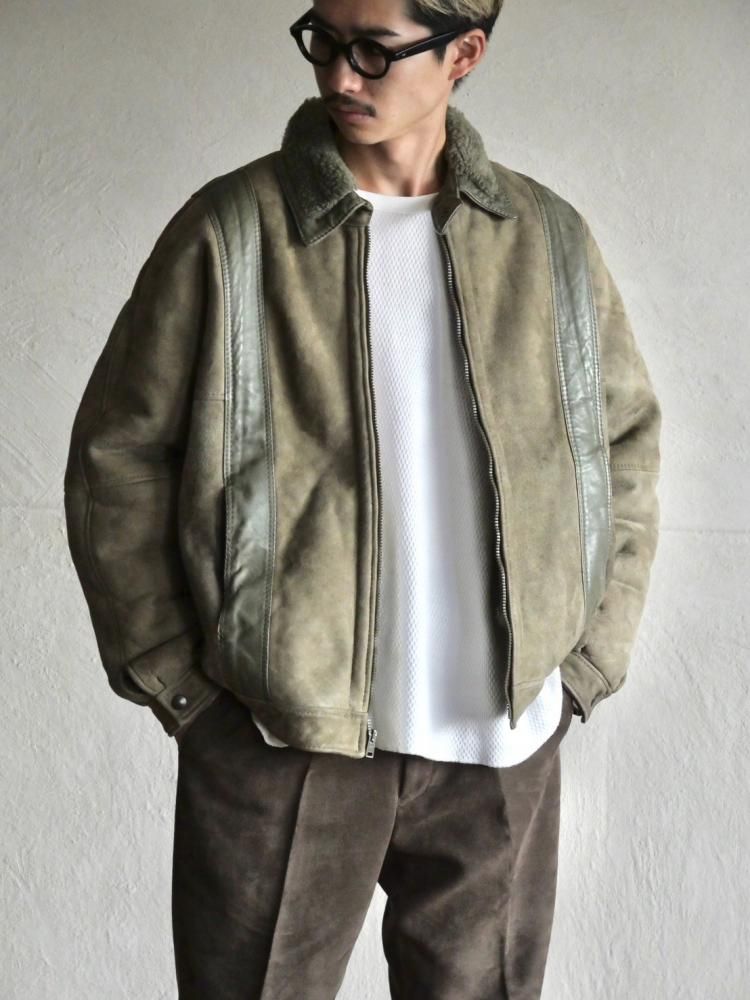 1980's Vintage PIERRE CARDIN Mouton Jacket, OLIVE