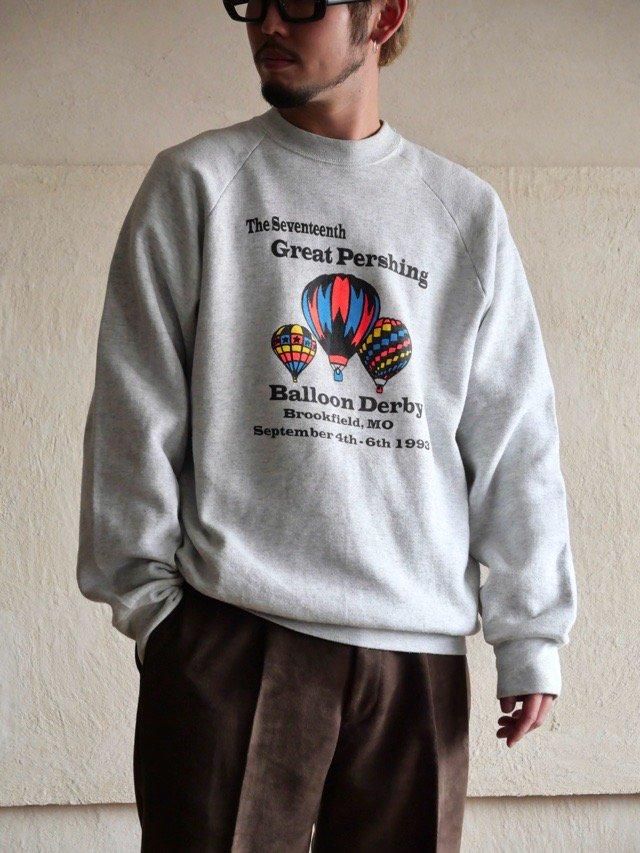 1990's Vintage Printed Sweat Shirt "Balloon Derby"