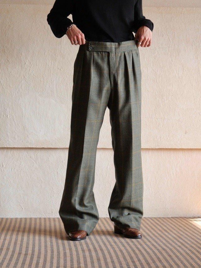 1970's Vintage Polyester Check Trousers