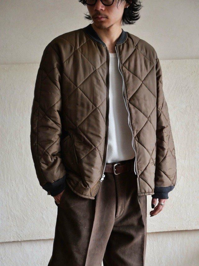 1990's ZERO WEAR Brown Quilting 
Zip-up Jacket, Made in U.S.A