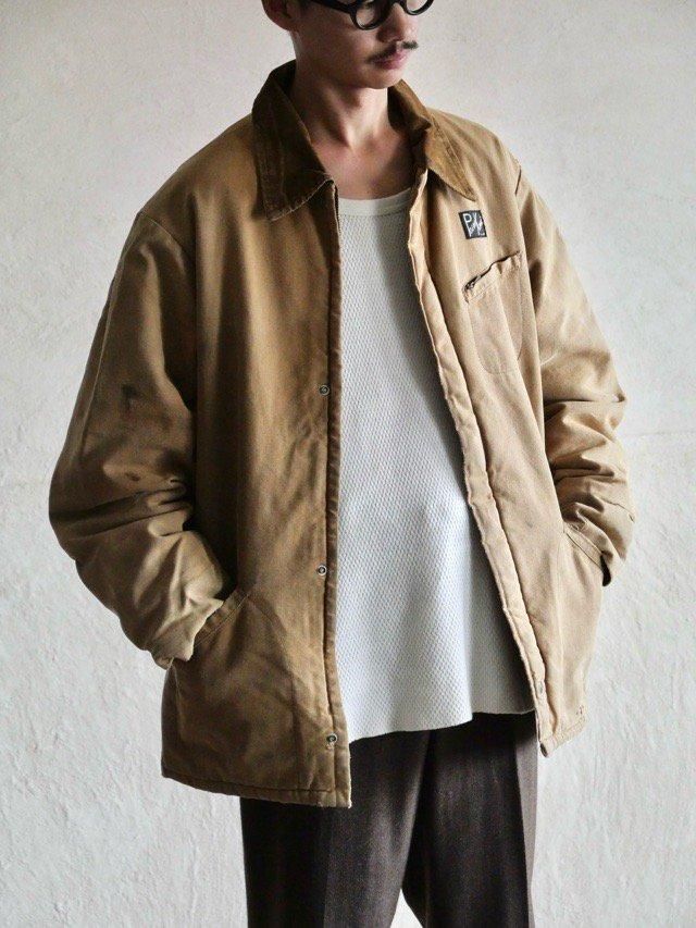 1960~70's Vintage POLAR-KING by KEY
Lined Duck Jacket, "Stencil Back Print"