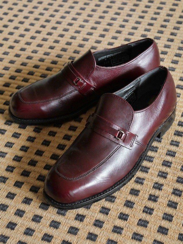 1980's Vintage Leather Work Slip-on Shoes
 / &#127482;&#127480;Made in USA.