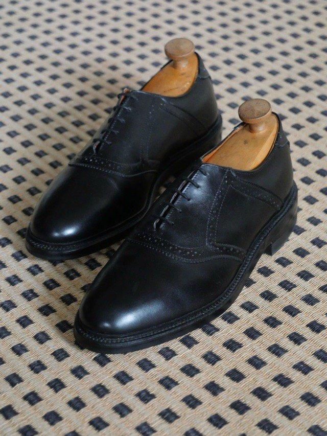 1980~90's E.T.Wright Saddle Shoes, ALL-BLACK / Made in USA.