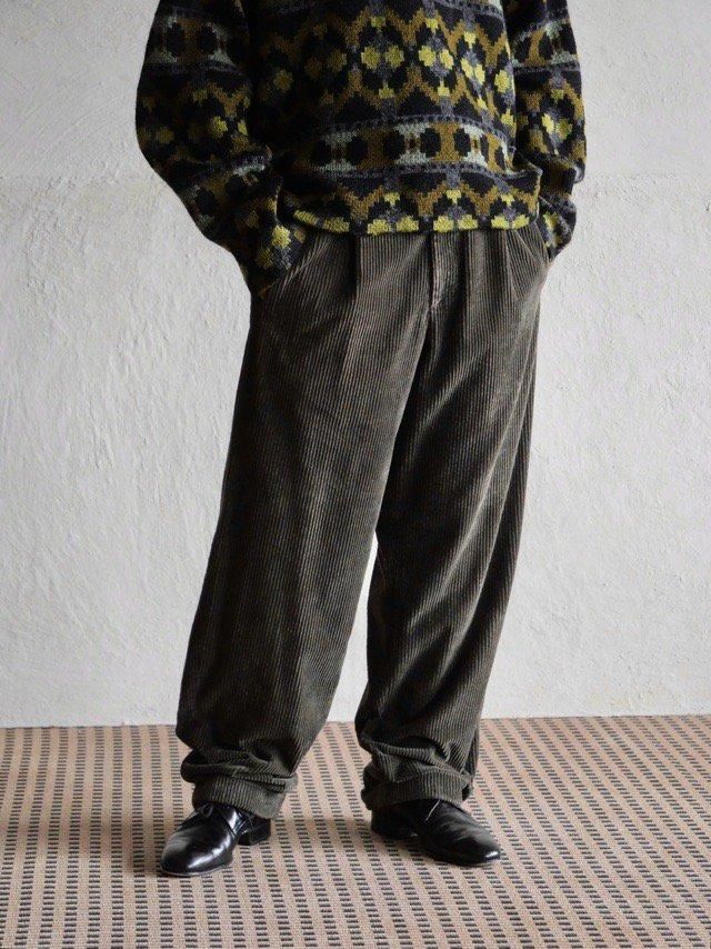 1990's VESTIMENTA Corduroy Trousers&#127470;&#127481;SMOKY KHAKI