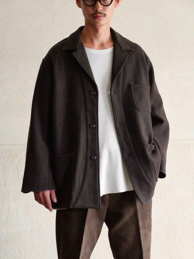 monitaly Brown Wool Coverall, Made in USA