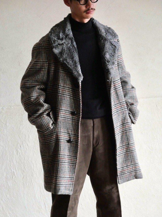 1970's Vintage Woolrich Glen Check Gang Coat
