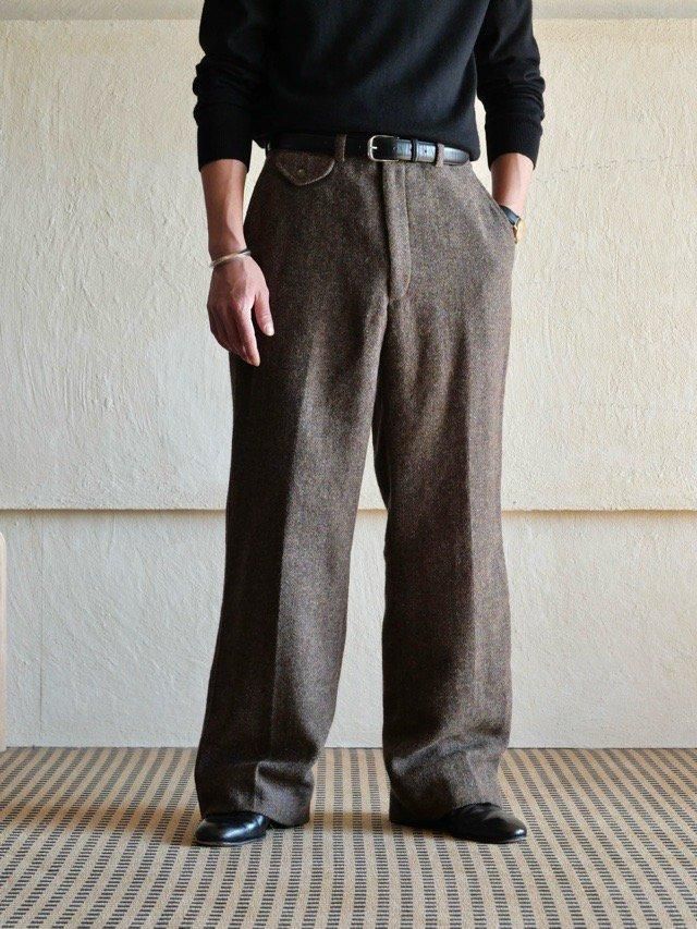 1980~90's Vintage RalphLauren NEP-Tweed  Trousers
