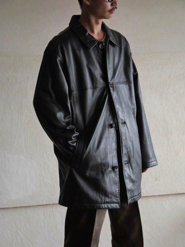 1990~00's Dockers Black Leather Jacket