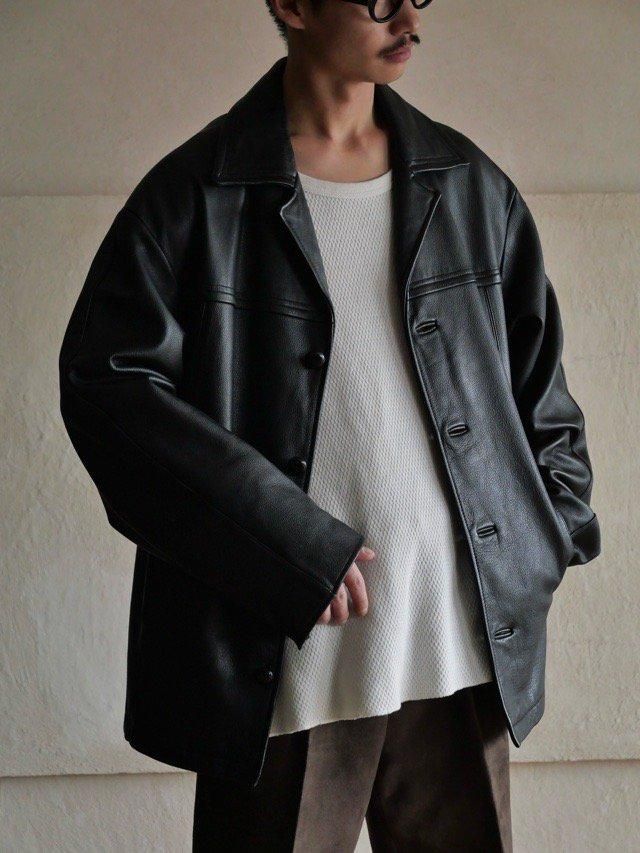 1990~00's  BOUNDTREE Black Leather Jacket