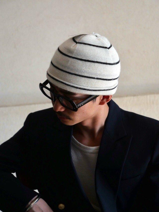 Dead Stock MohairAcryl Boarder Knit Beanie