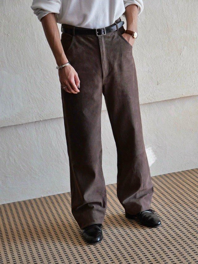 1990's Neiman Marcus 5Pockets Leather Trousers