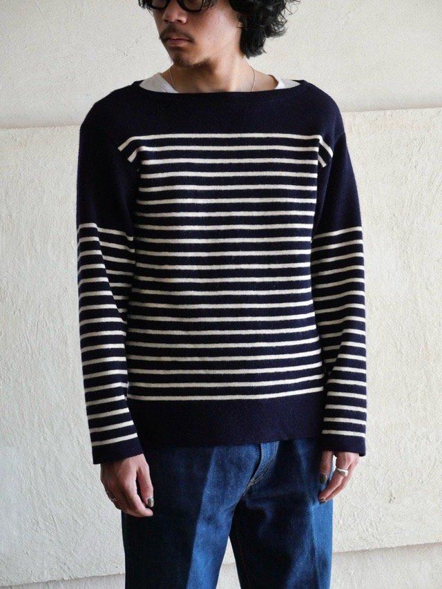 1990~00's SAINT JAMES Wool Border Knit Sweater