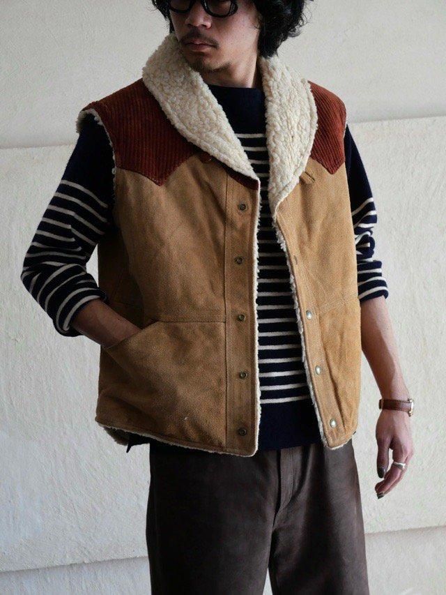 1970's WILLIAM BARRY SuedeBoa Vest