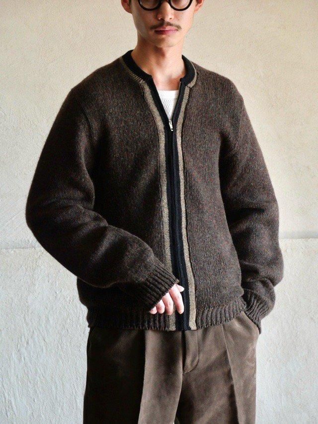1960's Vintage Revere 2-plyWool Zip-up Cardigan