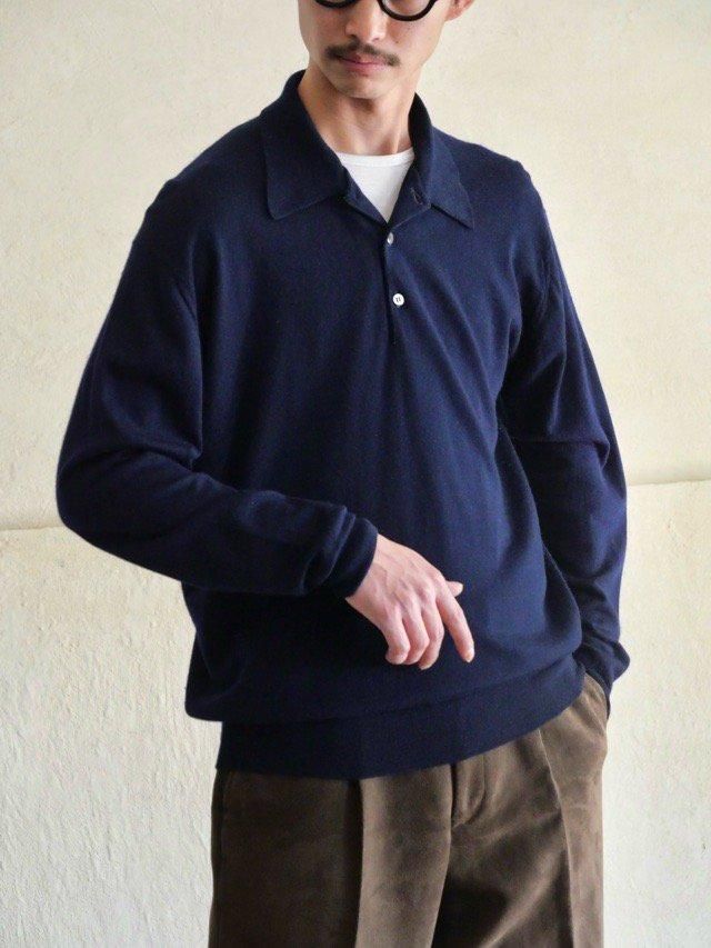 COMME des GAR&#199;ONS SHIRT
Wool Knit Polo, Made in England.