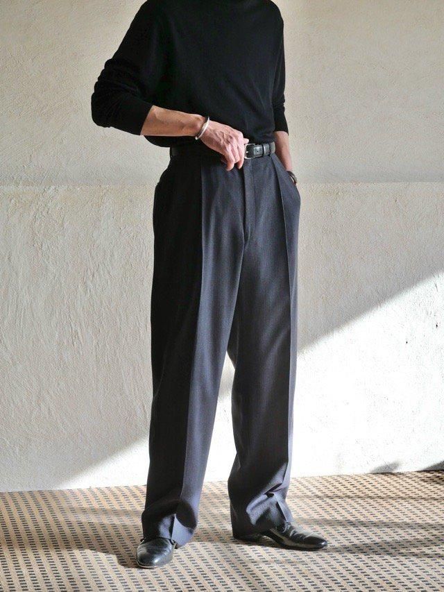 1990's Christian Dior MONSIEUR Wool Gray Trousers