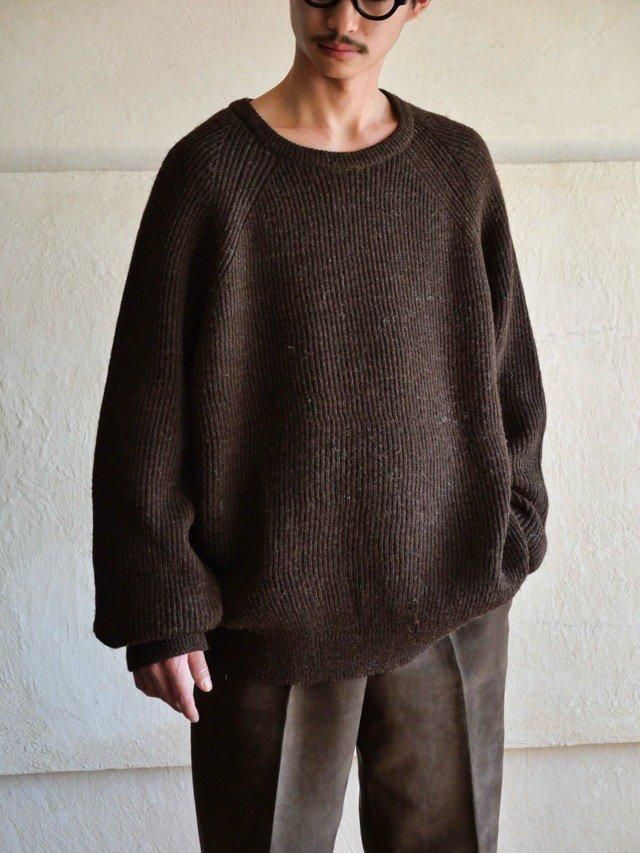 1990's LANDS'END Wool Knit  Sweater 
Made in England.