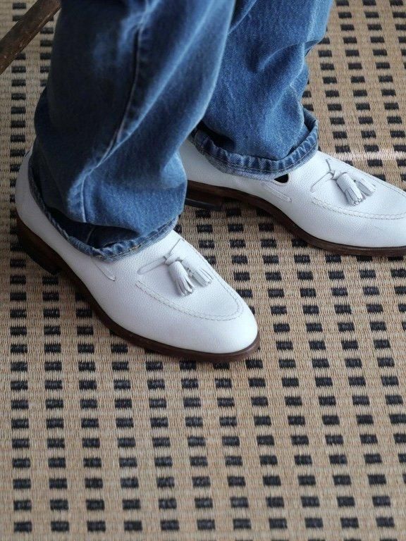 ~1990's Fot-Joy White Tassel Loafer, Made in USA