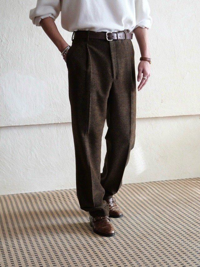 1980~90's Euro Brown/Black Corduroy Trousers