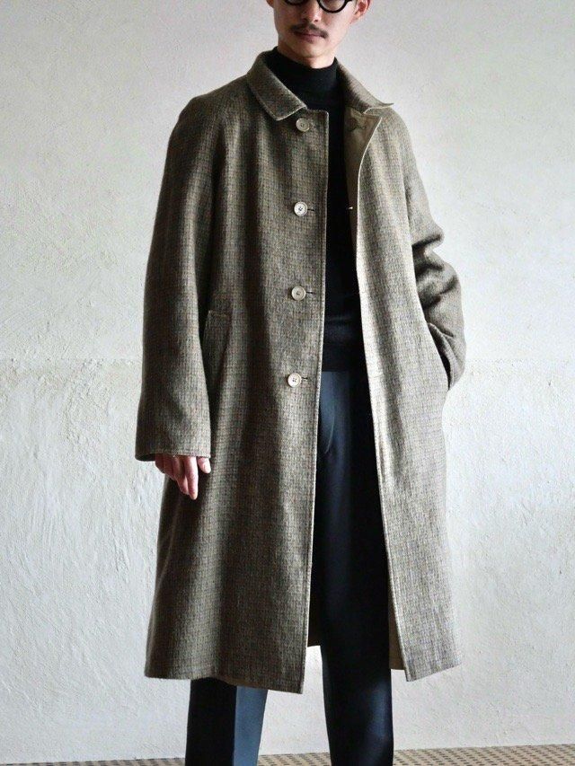 1980's Italian Vintage Reversible Coat,
"WoolMohairNylon Tweed"
