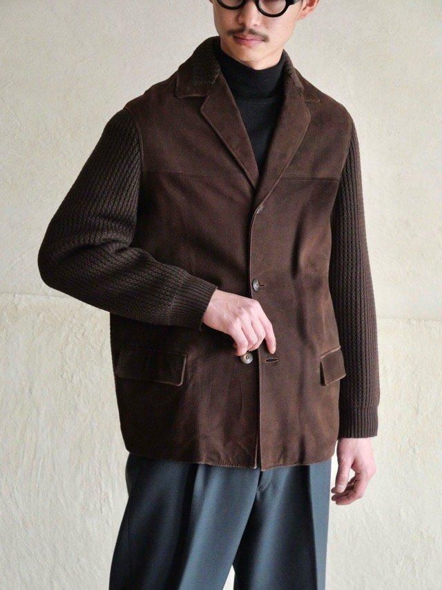 1970's Vintage SuedeKnit Jacket, 
Made in SPAIN. "BROWN"