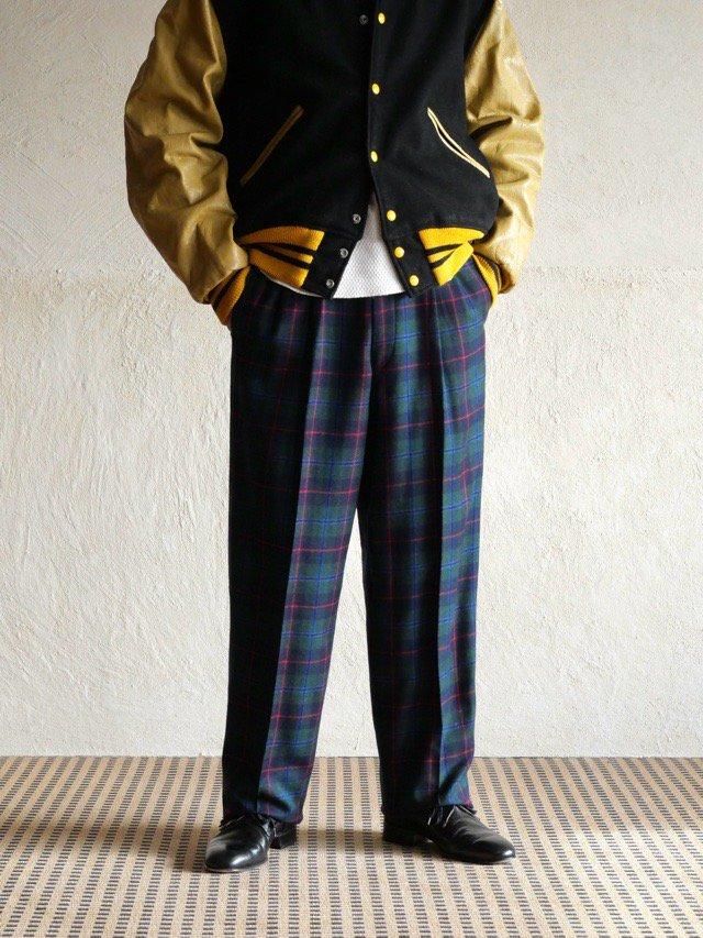DEADSTOCK ~1990's Japanese Wool Check Trousers