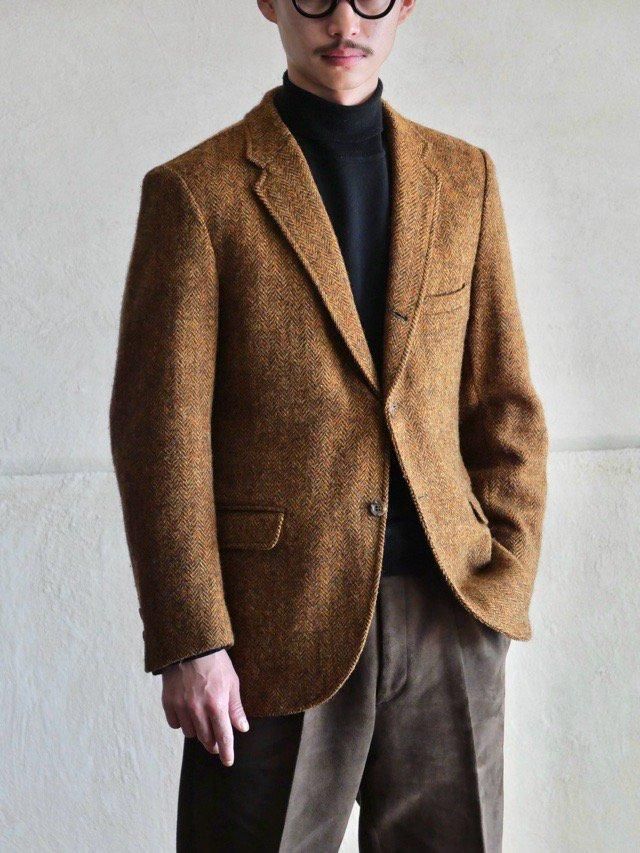 ~1970's Vintage SEARS HarrisTweed Jacket, Brown