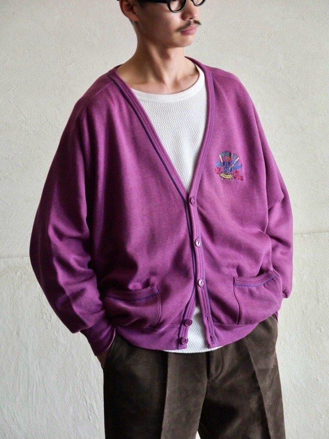 1980's "American System" Sweat Cardigan 
Designed by OLMES CARRETTI