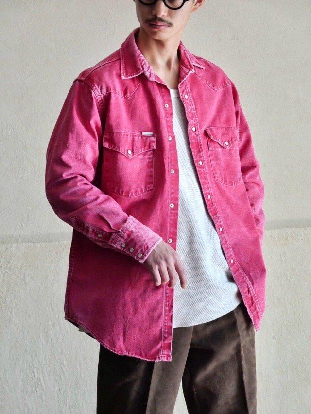1990's Carhartt Cotton Western Shirt, Raspberry
