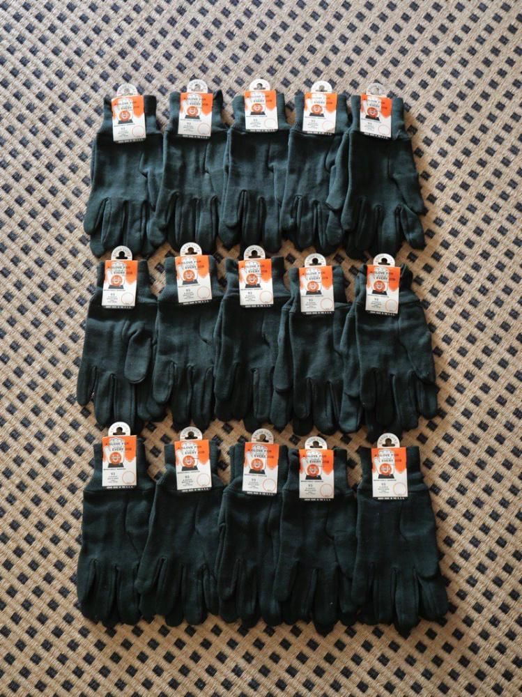 ڭ GOOD LUCKDEADSTOCK Worker's Knit Gloves, 
Made in USA.