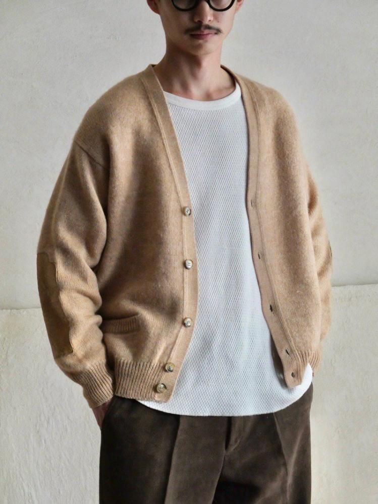 1970~80's Italian Vintage Camelhair Knit Cardigan