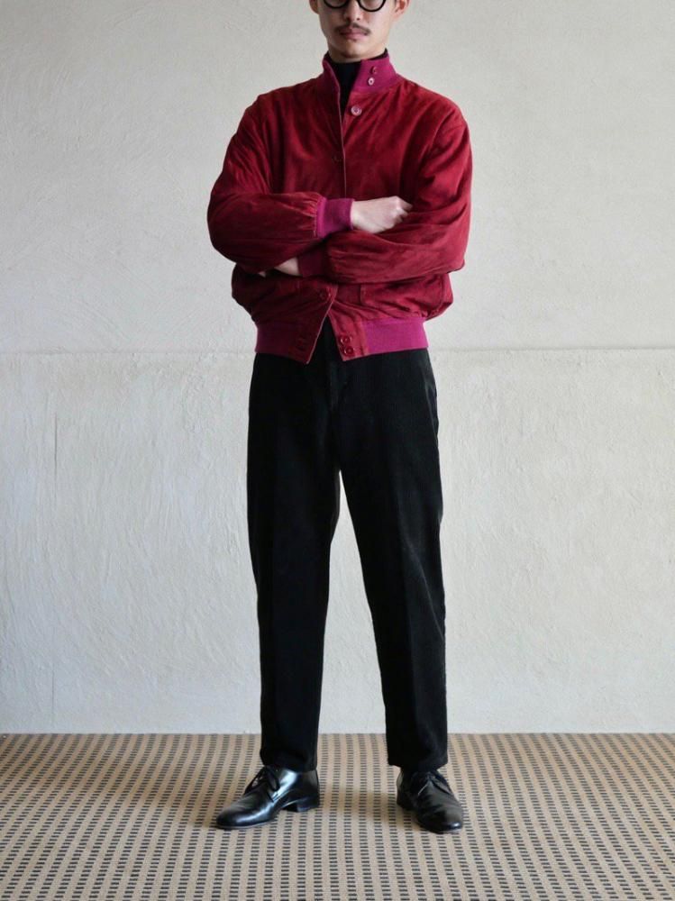 90~00's RalphLauren "PHILIP PANT"
Wide-Wale Corduroy Trousers, Black