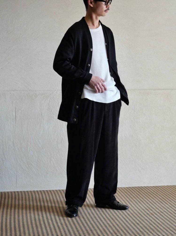 90~00's PERRY ELLIS
Wide-Wale Corduroy Trousers, Black