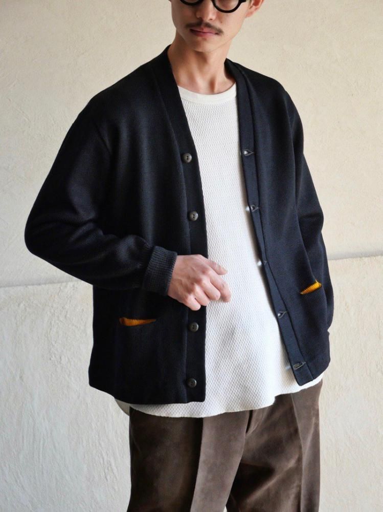 1950's Vintage Non-Lettered Cardigan, Dark-Navy