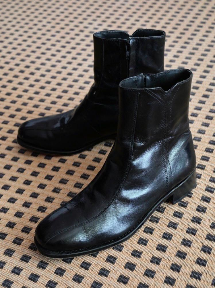 00's FLORSHEIM Side-Zip Boots, Black