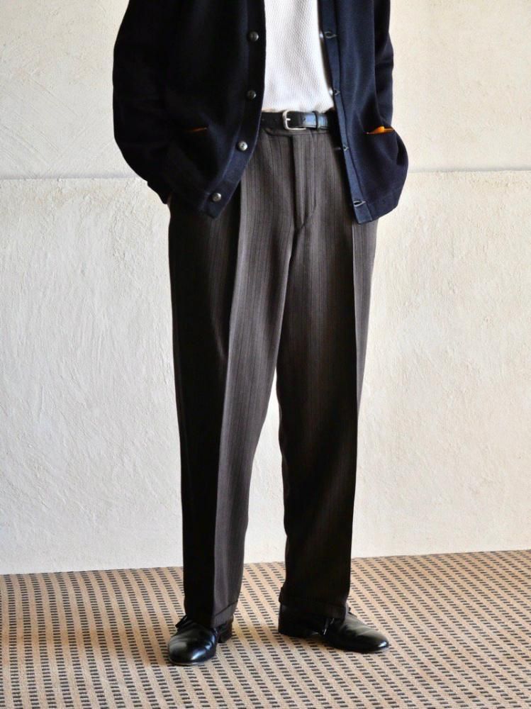 1990's Mezzrow Wool  Nylon Soft-Trousers
"Brown & Black & Charcoal" Made in Canada.