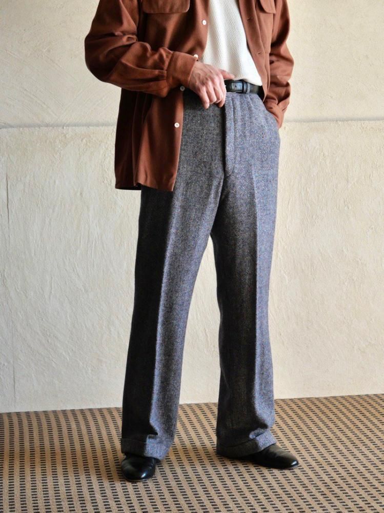 1980's Vintage ORVIS Color-neps Tweed Trousers
Made in IRELAND.
