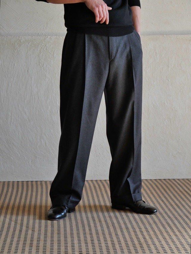 1990's Zanella Wool Flannel Ttrousers, Gray