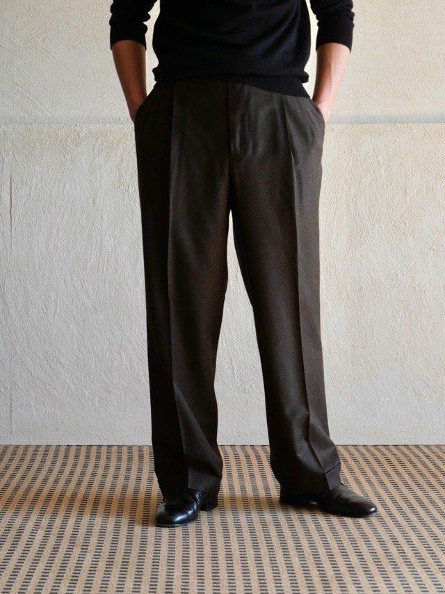 1990's Zanella Wool Flannel Ttrousers, Brown