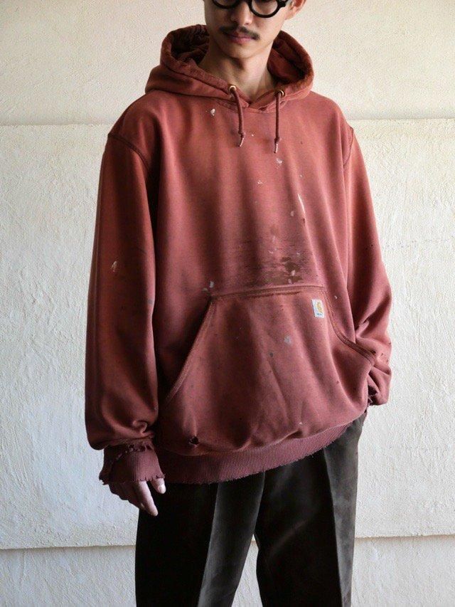 1990's Carhartt Fade-terracotta Hooded
Parka