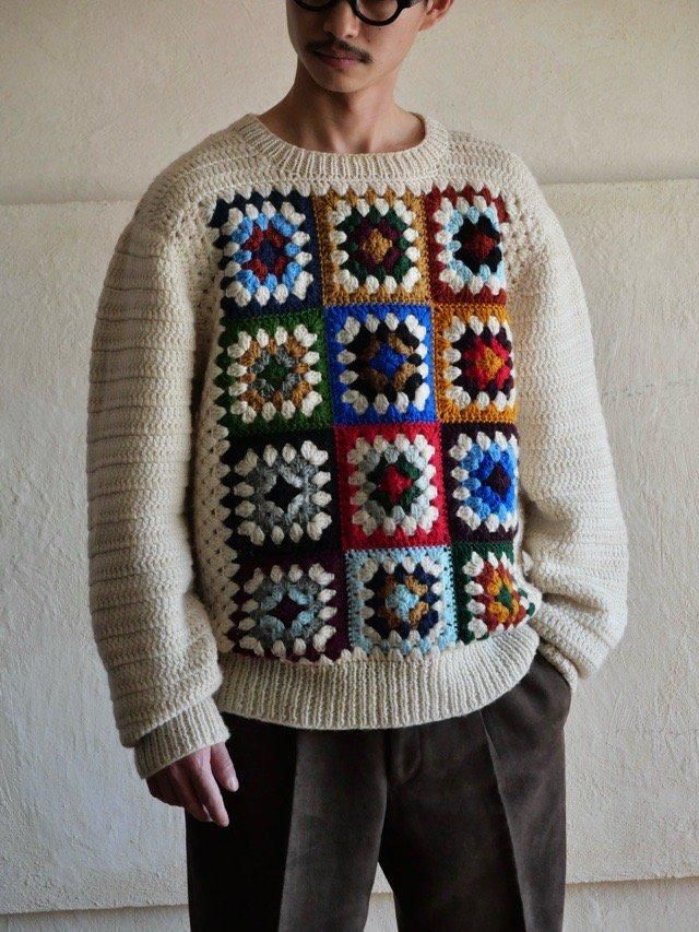 1960-70's Vintage Crochet Handmade knit Sweater